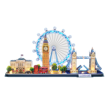 Тривимірна головоломка-конструктор CubicFun City line з LED підсвіткою Лондон (L532h) - Pampik - 4