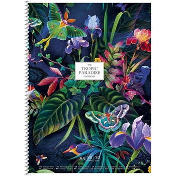 Колледж-блок Student, А4+, в клеточку, спираль, 80 л., tropic (A4-080-6704K) - Pampik