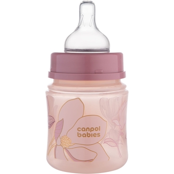 Пляшка антиколікова з широким отвором Canpol babies Easystart Gold, 120 мл, рожевий (35/239_pin) - Pampik - 2