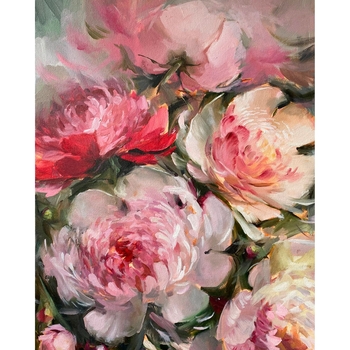 Алмазна мозаїка Santi Ніжні півонії, 40х50 см (954334) - Pampik