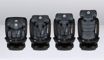 Автокрісло Lionelo Bastiaan RWF i-Size Grey Stone, чорно-сіре (LO-BASTIAAN RWF I-SIZE GREY STONE) - Pampik - 7