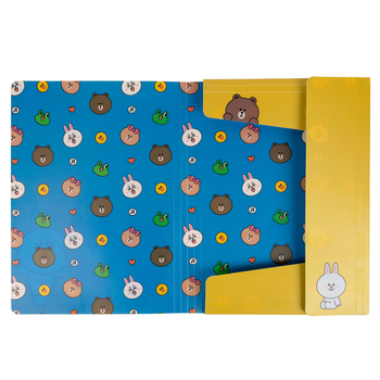 Папка Yes Line Friends, A4, на резинці (492098) - Pampik - 2