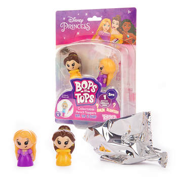 Набір колекційних фігурок-топерів Sambro Bops n Tops Принцеси Дісней, 3 шт., в асортименті (DSP20-3980-KV-FO) - Pampik - 3