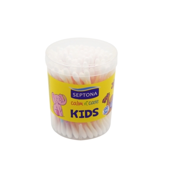 Ватные палочки Septona Kids, в круглом боксе, 100 шт. - Pampik - 2