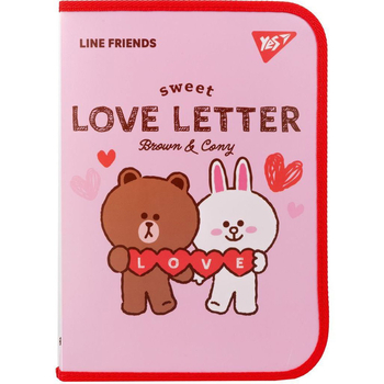 Папка факультативная Yes Line Friends, A4, на молнии (492108) - Pampik