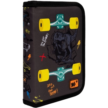 Пенал жесткий Yes HP-02 Skate boom, 13х21х3 см, серый (533138) - Pampik