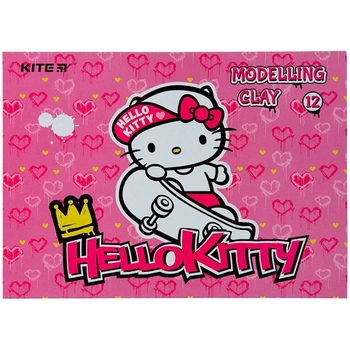 Пластилин восковой Kite Hello Kitty 12 цветов 240 г (HK22-1086) - Pampik