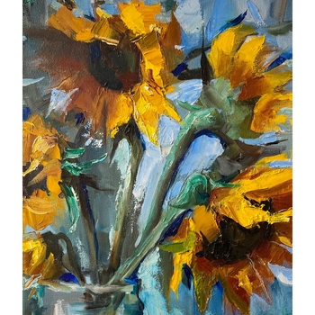 Алмазна мозаїка Santi Соняшники, 60х70 см (954361) - Pampik