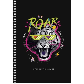 Тетрадь для записей Student Roar, А5, в клеточку, спираль, 96 листов (A5-SC-096-6117K) - Pampik