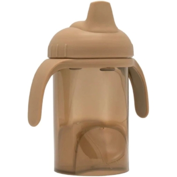 Чашка-непроливайка Difrax Non-Spill Sippy Cup Soft с силиконовым носиком 250 мл Caramel (704 Caramel) - Pampik