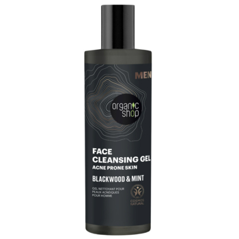 Гель для вмивання Organic Shop Men Blackwood&Mint для проблемної шкіри, 200 мл - Pampik
