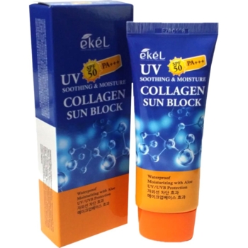 Солнцезащитный крем Ekel UV Collagen Ampule, с коллагеном, 70 мл - Pampik