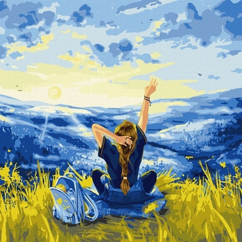 Набір для розпису по номерах Ідейка Рідні Карпати, 40х40 см (KHO5000) - Pampik