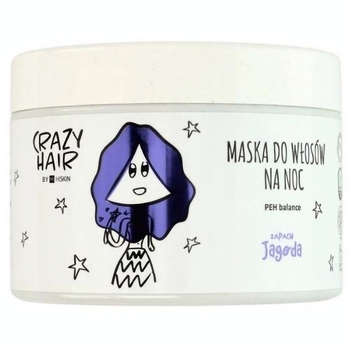 Нічна маска для волосся HiSkin Crazy Hair Чорниця, 300 мл - Pampik