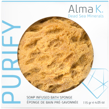 Мочалка для душу з милом Alma K Soap Infused Bath Sponge, 115 г (107168) - Pampik