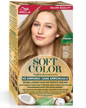 Краска для волос Wella Soft Color тон 80 Светлый блонд (3614228865746) - Pampik - 2