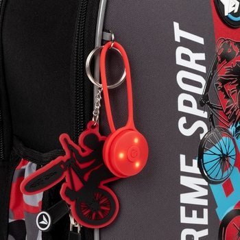 Рюкзак каркасний Yes H-100 BMX, серый с красным (559416) - Pampik - 11