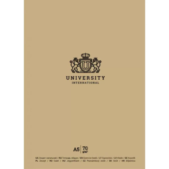 Зошит загальний Student International University U, А5, в лінію, 80 аркушів (A5-080-5210L) - Pampik