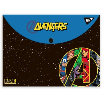 Папка-конверт Yes Marvel Avengers, A4, с кнопкой (492018) - Pampik