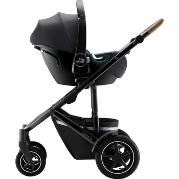 Автокресло Britax Romer Baby-Safe 3 i-Size Midnight Grey, с платформой Flex Base, серое (2000035083) - Pampik - 4