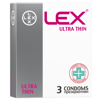 Презервативи Lex Ultra thin, ультратонкі, 3 шт. - Pampik
