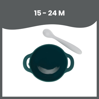 Набір тарілка на присосці і ложка Babymoov TAST'ISY, синій (A005405) - Pampik - 3