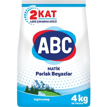 Пральний порошок АВС Гірська свіжість для білих речей автомат 4 кг - Pampik