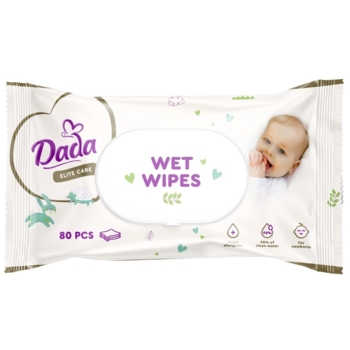 Вологі серветки для дітей Dada Elite Care, 80 шт. - Pampik