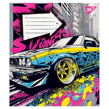 Набір зошитів Yes Colour car, в косу лінію, 12 аркушів, 25 шт. (766558) - Pampik - 4