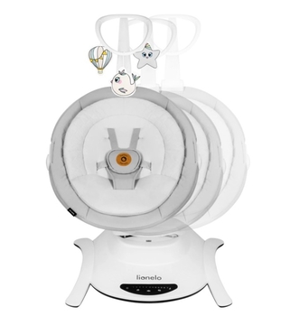 Качалка-ліжко Lionelo Bella Set Grey Concrete, сірий - Pampik - 12