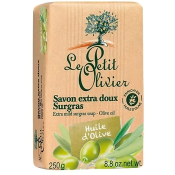 Мило екстраніжне Le Petit Olivier 100% vegetal oils soap оливкова олія, 250 г - Pampik