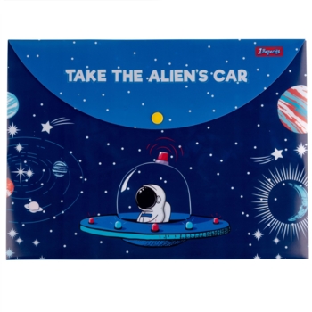 Папка-конверт 1 Вересня Space A4, с кнопкой (492163) - Pampik