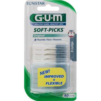 Набір міжзубних щіток GUM Soft Picks із фторидом, extra-large, 40 шт. - Pampik
