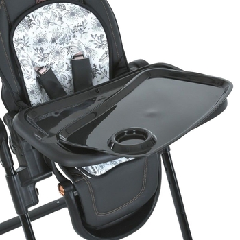 Стільчик для годування El Camino ME 1037-B Crystal Black Gold, чорний (25944) - Pampik - 4