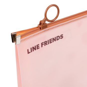 Папка Yes Line Friends Brown, В5, на блискавці (492090) - Pampik - 2