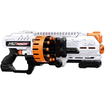Іграшковий кулемет Fast Pioneer Electric з подвійним барабаном та м'якими патронами 36 шт. (BIG517) - Pampik