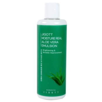 Емульсія для обличчя Jigott Moisture Real Aloe Vera Emulsion Алое, 300 мл - Pampik