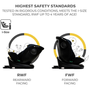Автокрісло Kinderkraft i-Grow i-Size чорне (00-00305220) - Pampik - 8