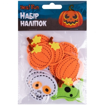 Набір наліпок Yes! Fun Halloween А нам не страшно, 12 шт., фетр (974478) - Pampik - 2