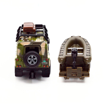 Игровой набор TechnoDrive Land Rover Defender Military с лодкой (520191.270) - Pampik - 3