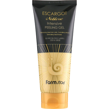 Пилинг-гель для лица FarmStay Escargot Noblesse Intensive Peeling Gel, с муцином улитки, 180 мл - Pampik