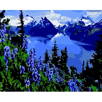 Картина за номерами ZiBi Art Line Лаванда в горах 40х50 см (ZB.64101) - Pampik