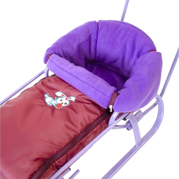 Чохол на санки Vitan Конверт з муфтою бордово-фіолетовий (2030108) - Pampik - 2