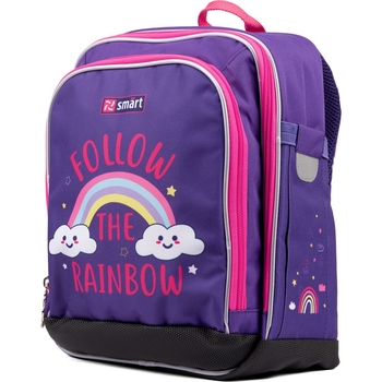 Рюкзак шкільний Smart H-55 Follow the rainbow, фіолетовий (558039) - Pampik
