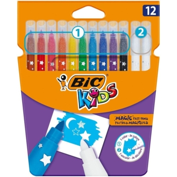 Фломастеры BIC Kids Magic Felt Pens, 12 шт. (9202963) - Pampik