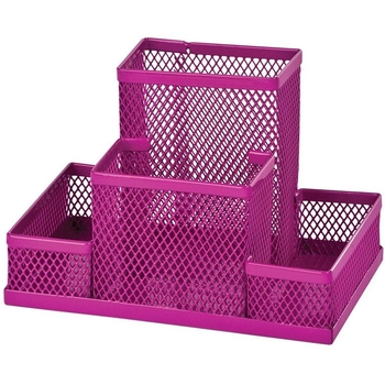 Підставка-органайзер для канцелярського приладдя ZiBi 4 відділення 15x10x10 см рожева (ZB.3116-10) - Pampik