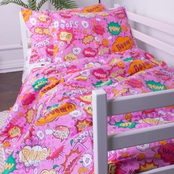 Простирадло MirSon Kids Time Бязь, 17-0512, Bombs pink - Pampik - 7