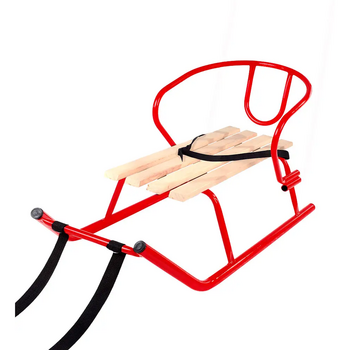 Санки Vitan Малюк зі спинкою червоні (2030110) - Pampik