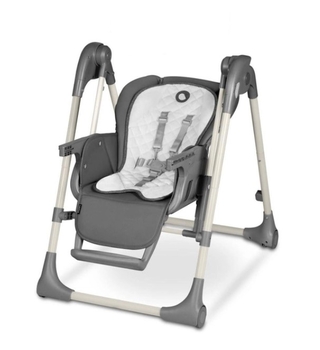 Стільчик для годування Lionelo Laurice Grey Stone, з функцією гойдалки, темно-сірий - Pampik - 9