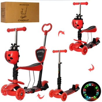 Самокат 5 в 1 iTrike Maxi JR 3-026-R red (25533) - Pampik - 2